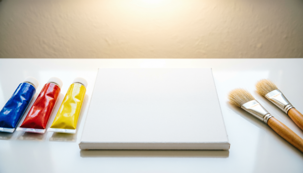 beginner painting supplies blank canvas 1