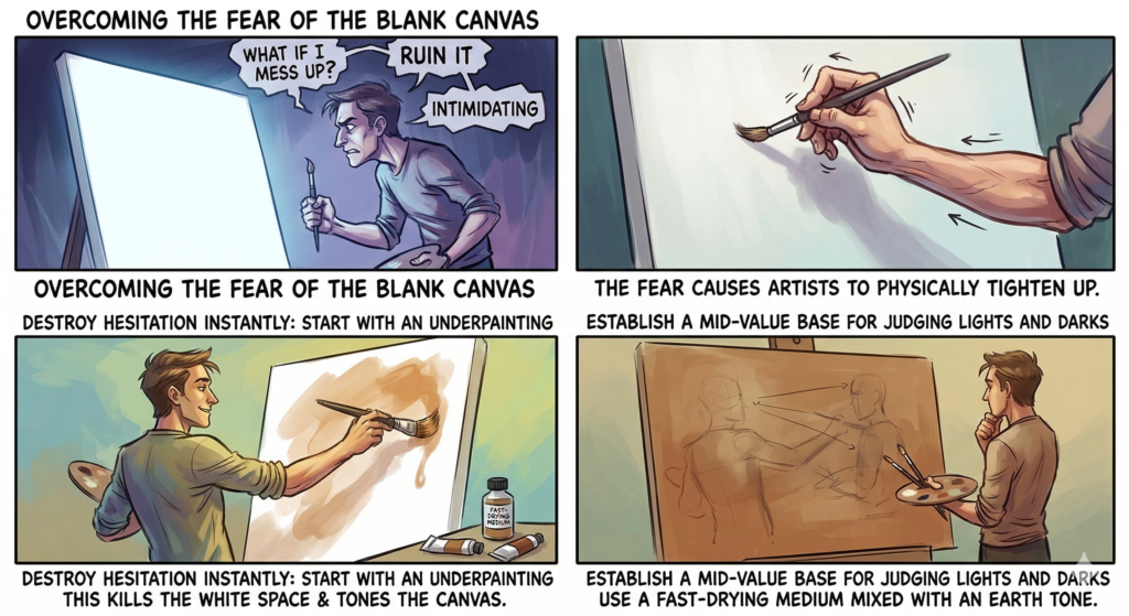 overcome the fear of a blank canvas