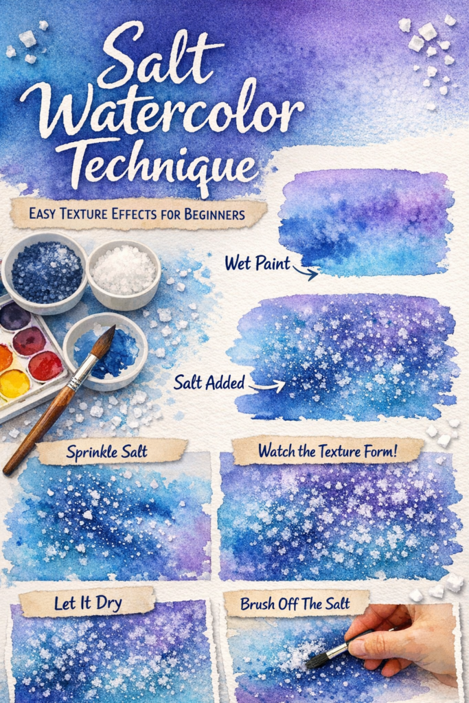 salt watercolor technique