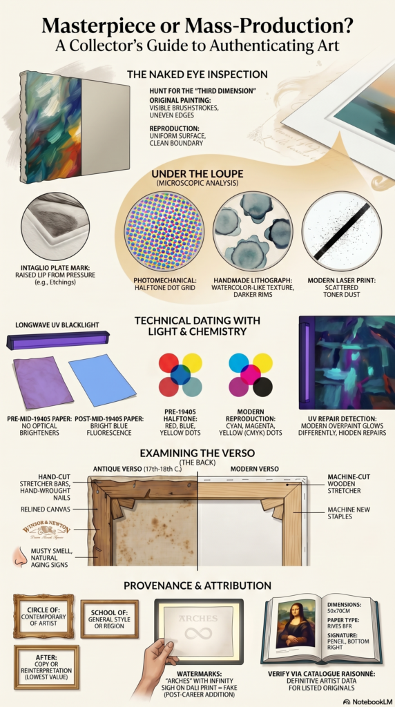 How to Tell if a Painting is an Original or a Print infographic