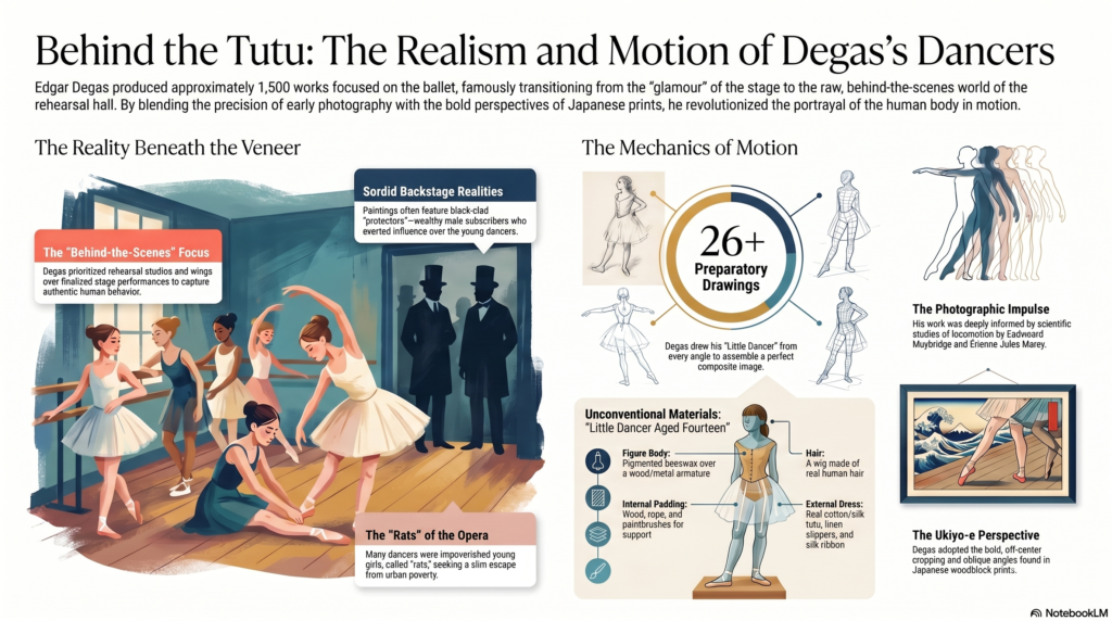 Edgar Degas Ballet Paintings: The Art of Capturing Movement 3 Degas's Realism and Motion infographic