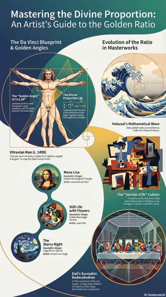 Guide to the Golden Ratio Artists infographic