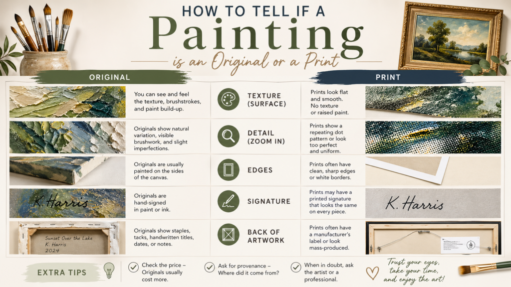 How to tell if a painting is original or a print