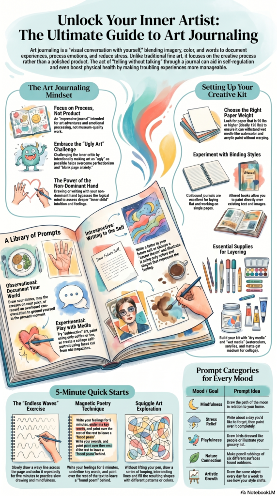 Ultimate Art Journaling Guide infographic