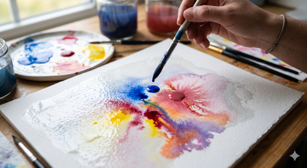 Wet on Wet Color Bleed Exercise