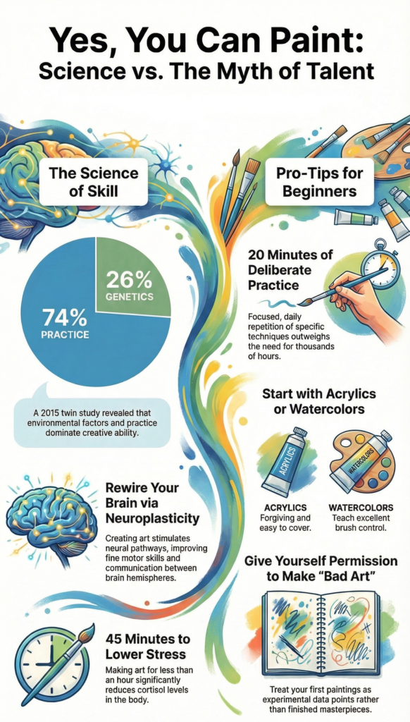 Can Anyone Learn to Paint? A Beginner's Guide to Starting Without "Talent" 3 Can Anyone Learn to Paint infographic