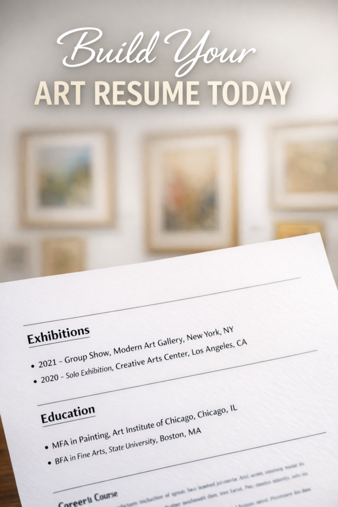 Sample Professional Painter CV: Build Your Art Resume Today 1 build your art resume today 1