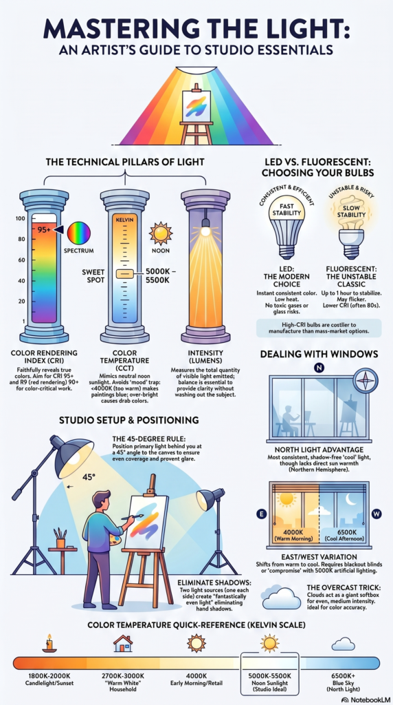 guide to studio lighting infographic