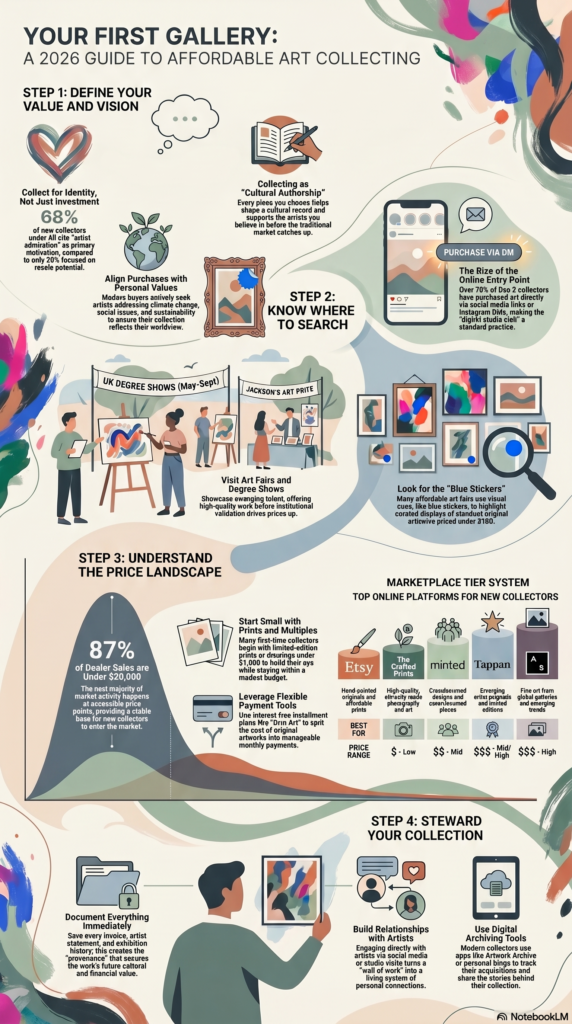 Art of the Economical: Collecting Emerging 2026 Affordable Art Collections 3 Emerging 2026 Affordable Art Collections infographic