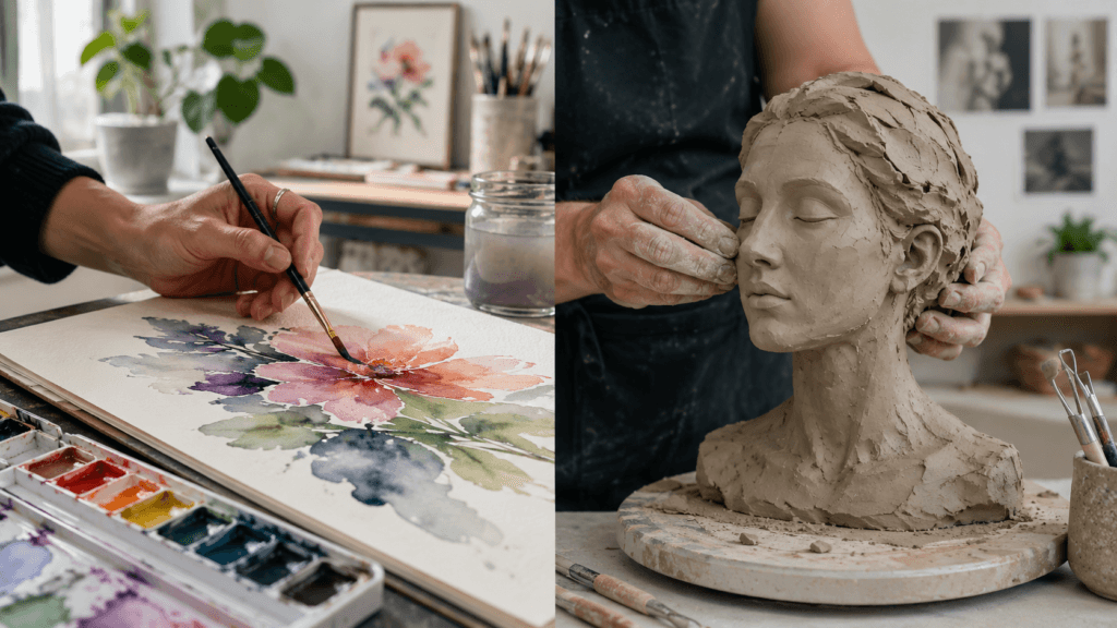 How to Develop Your Unique Art Style: A Step-by-Step Guide 4 Artistic processes in a creative studio