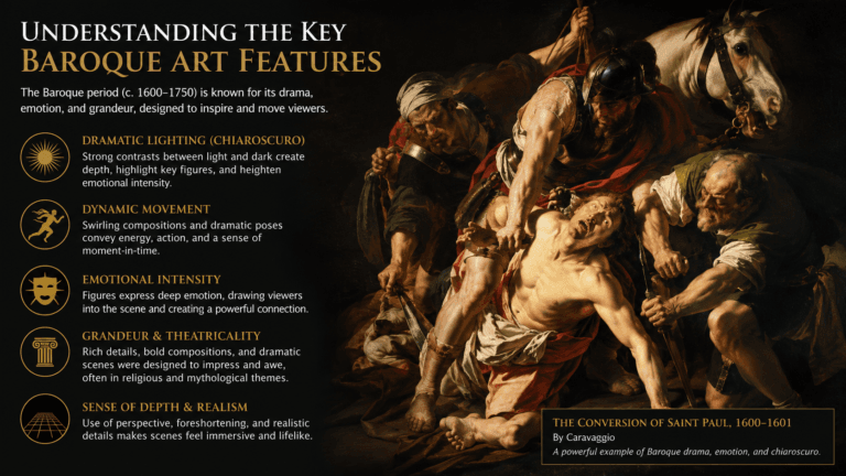 Drama and Detail: Understanding the Key Baroque Art Features 9 Baroque art features banner