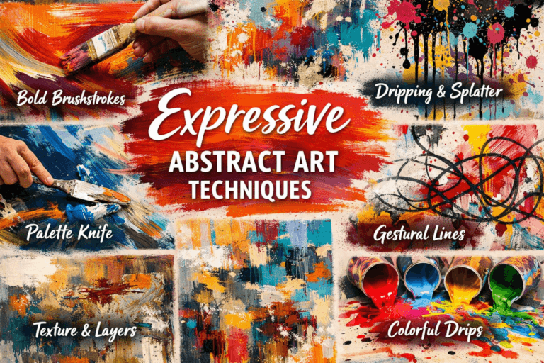 Expressive Abstract Art Techniques: Unlock Your Intuitive Painting Journey 7 Expressive Abstract Art Techniques banner
