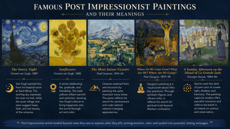 Famous post-impressionist paintings and meanings banner