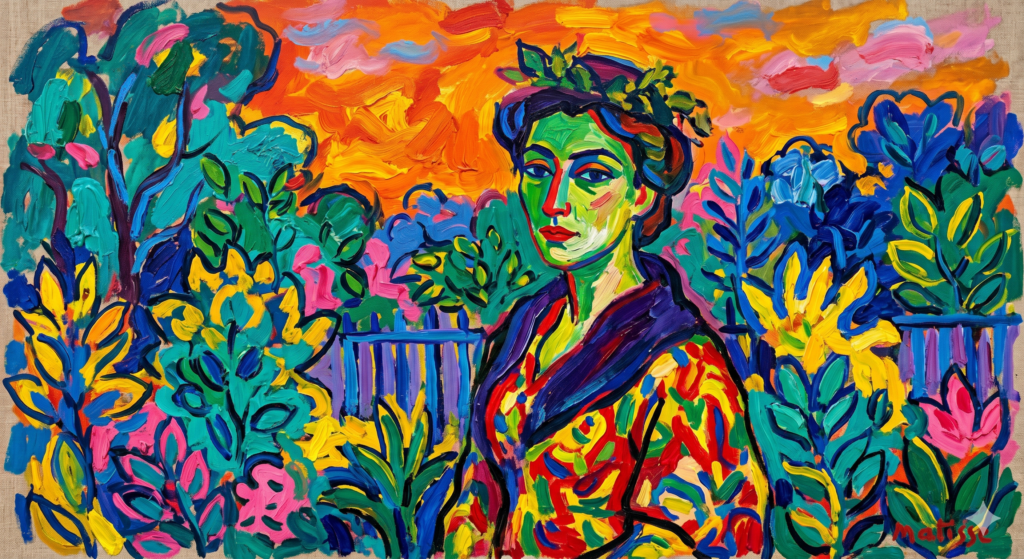 Fauvist style painting inspired by Matisse