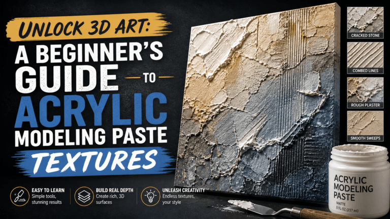 Unlock 3D Art: Guide to Acrylic Modeling Paste Textures for Beginners 6 Guide to Acrylic Modeling Paste Textures for Beginners banner