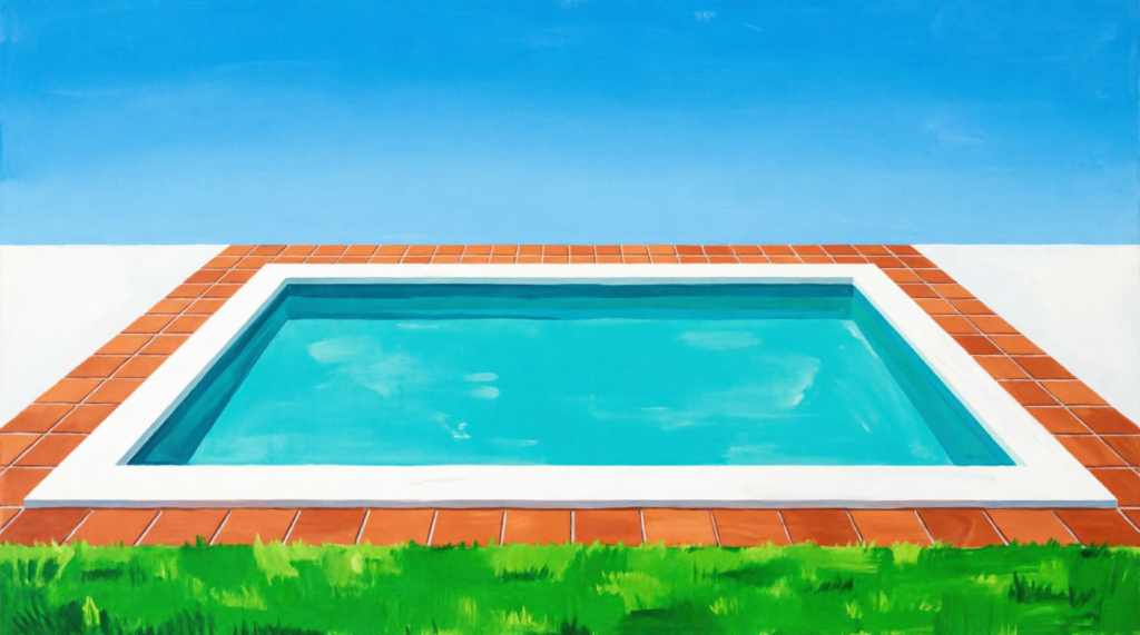 Hockney style pool painting