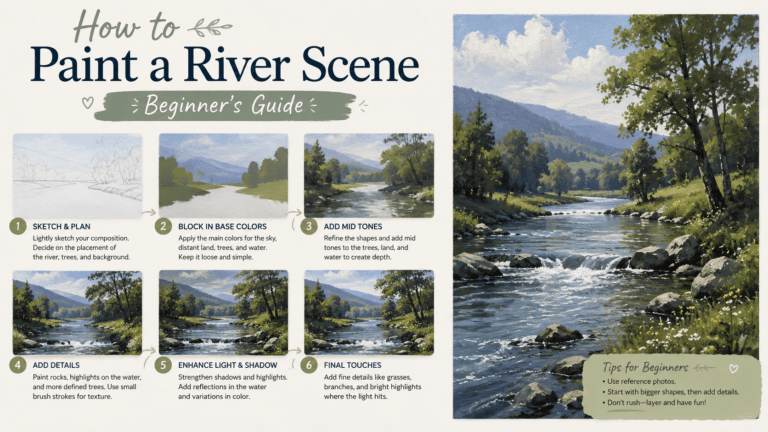 How to Paint a River Scene: Beginner's Guide 6 How to paint a river scene banner