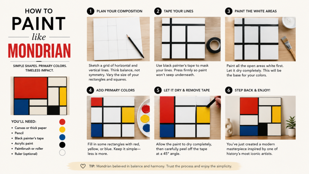 How to paint like Mondrian