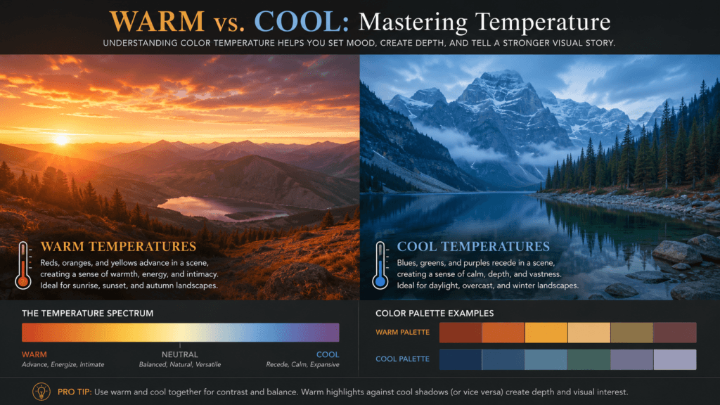 landscape palettes cool and warn