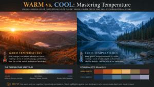 Warm vs. Cool: Mastering Temperature in Diverse Landscape Color Palettes 3 landscape palettes cool and warn