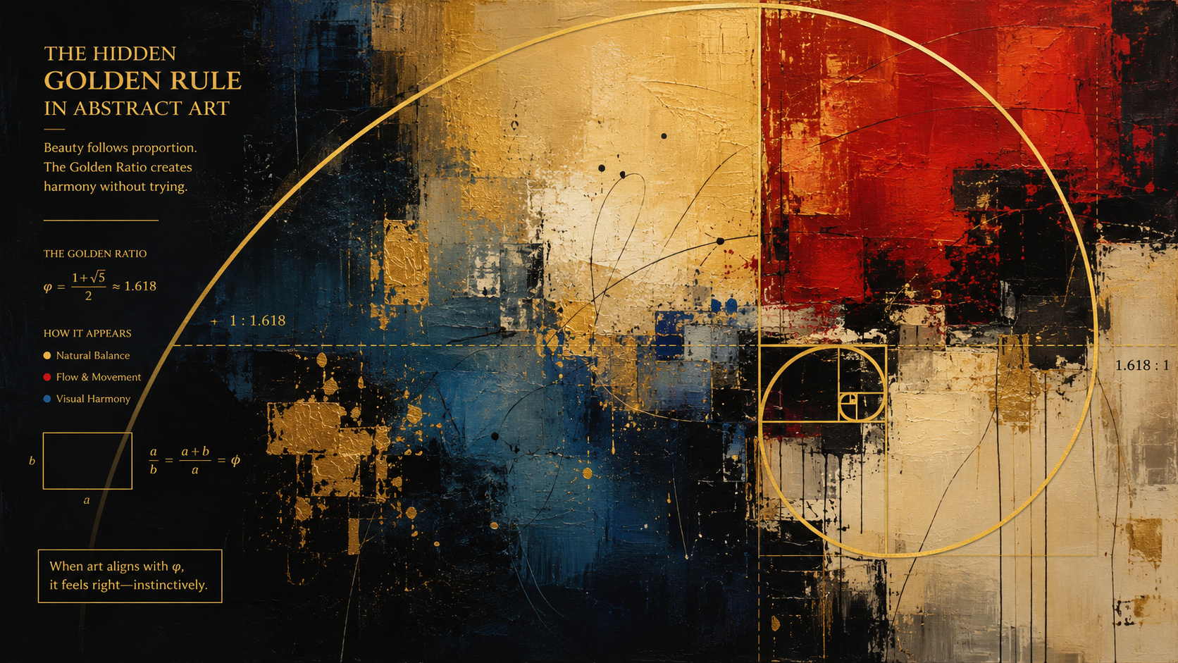 golden ratio in abstract art banner