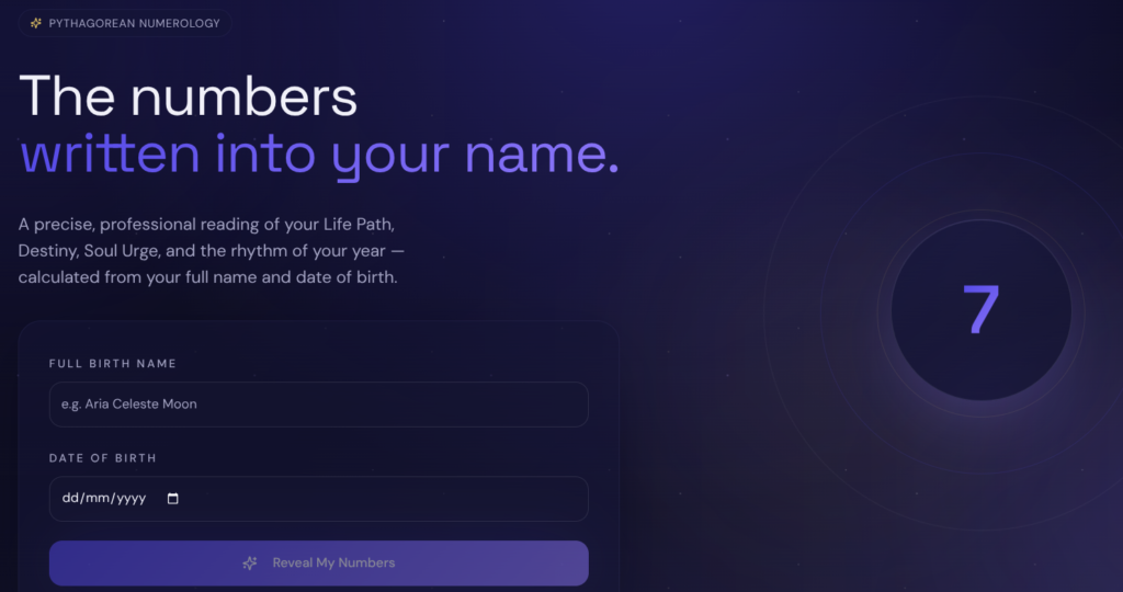 numerology tool