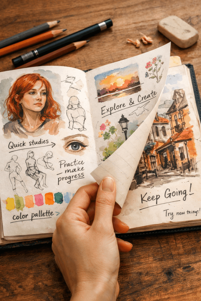 How to Develop Your Unique Art Style: A Step-by-Step Guide 5 unique art style developed with an art journal