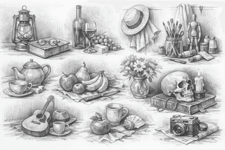 15 Creative Still Life Drawing Ideas to Spark Your Imagination 10 still life drawing ideas banner