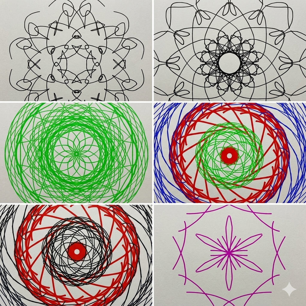 Zentangle examples from tool
