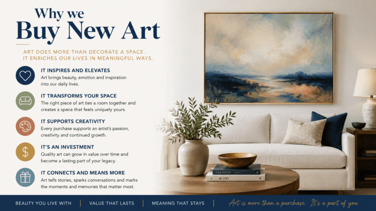 Banner: Why buy new art for your home?