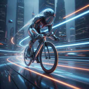 Painting Styles With Examples: A Visual Reference Guide 10 A dynamic futurism style illustration of a racing cyclist speeding forward with intense motion blur and vibrant energy lines.