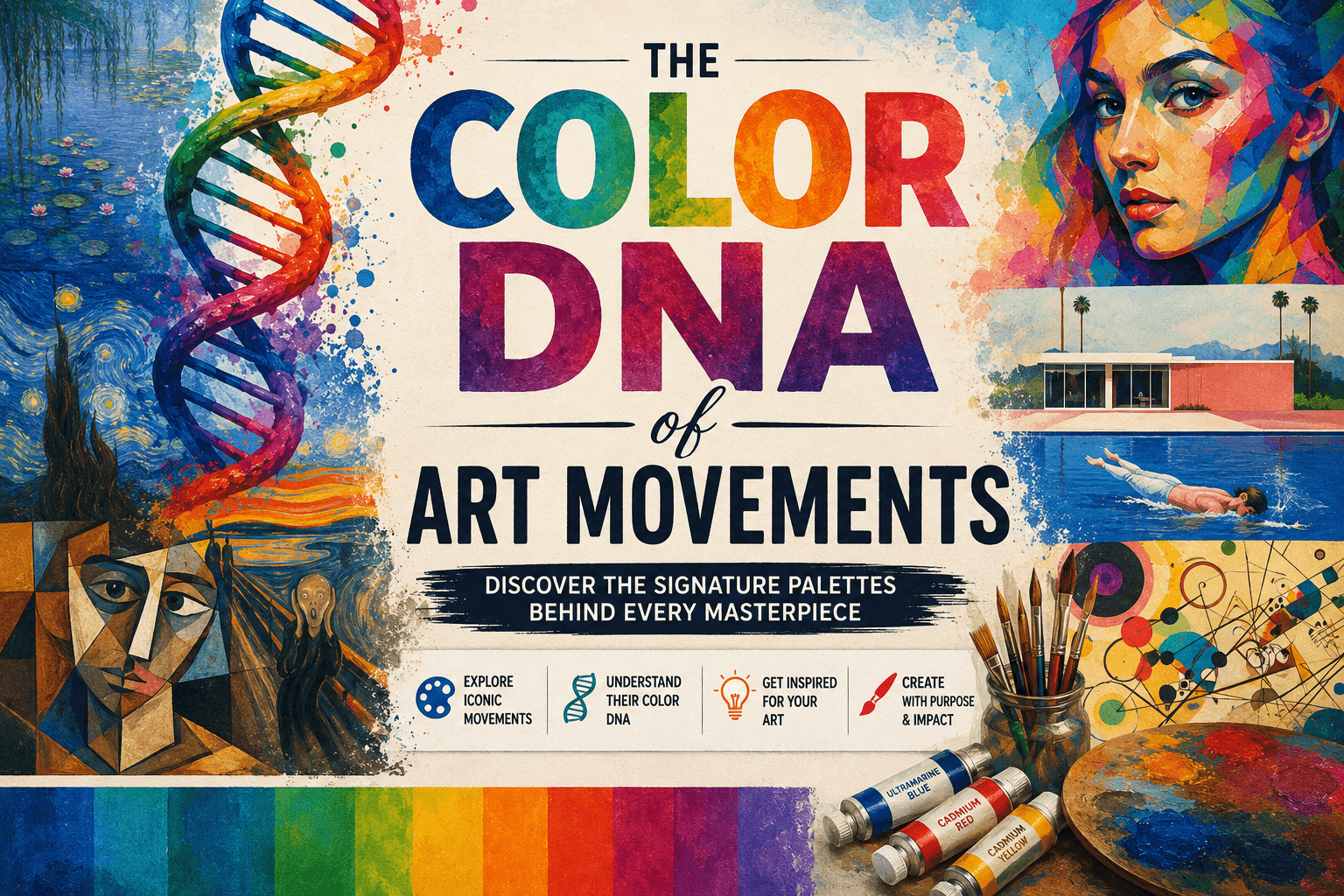 The colour DNA of art movements banner