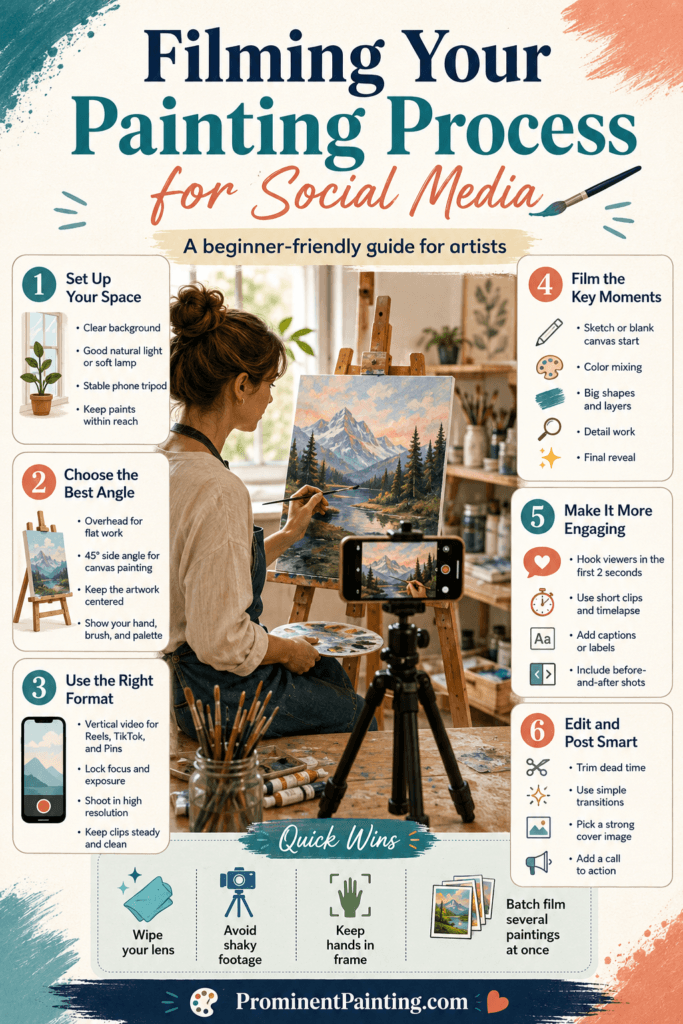 Filming Your Painting Process for Social Media: The Complete Beginner Setup 3 Filming Your Painting Process for Social Media infographic