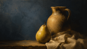 Painterly edge control still life banner