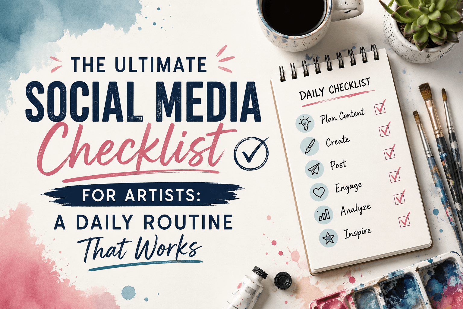 Social Media Checklist for Artists Banner